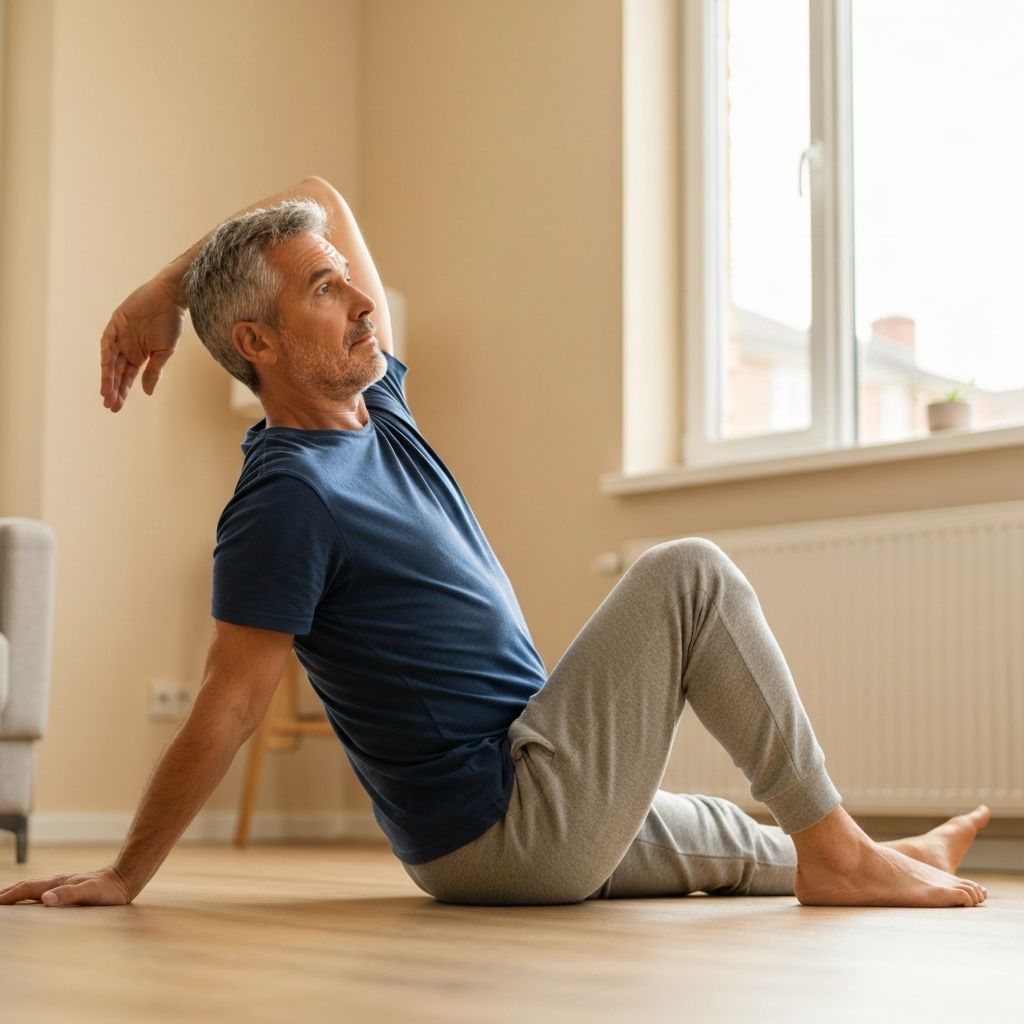 Person doing a seated spinal twist